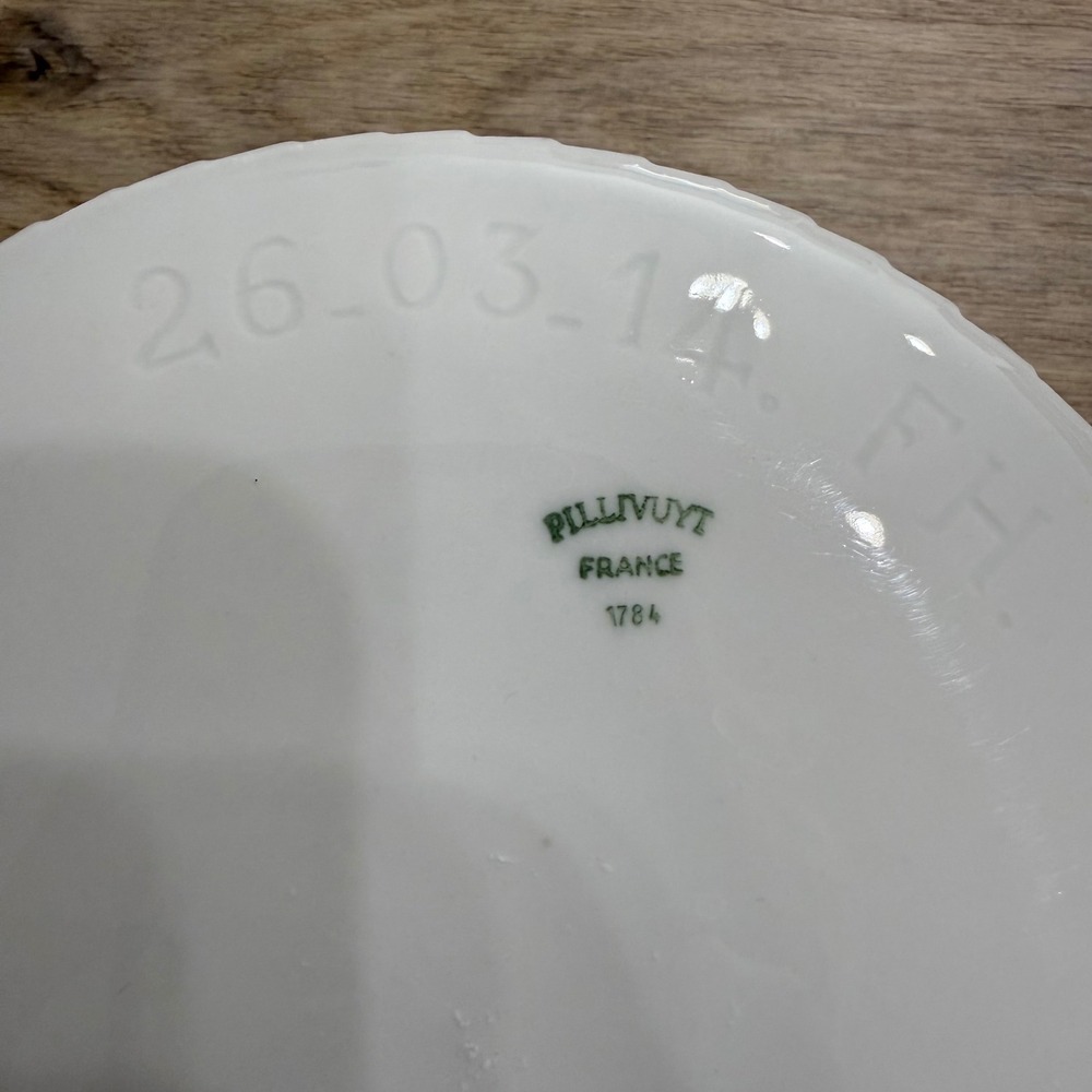 Pillivuyt‎ France White Porcelain Pleated Souffle Dish 6.5 Inch Round Baker 48oz - Picture 5 of 7